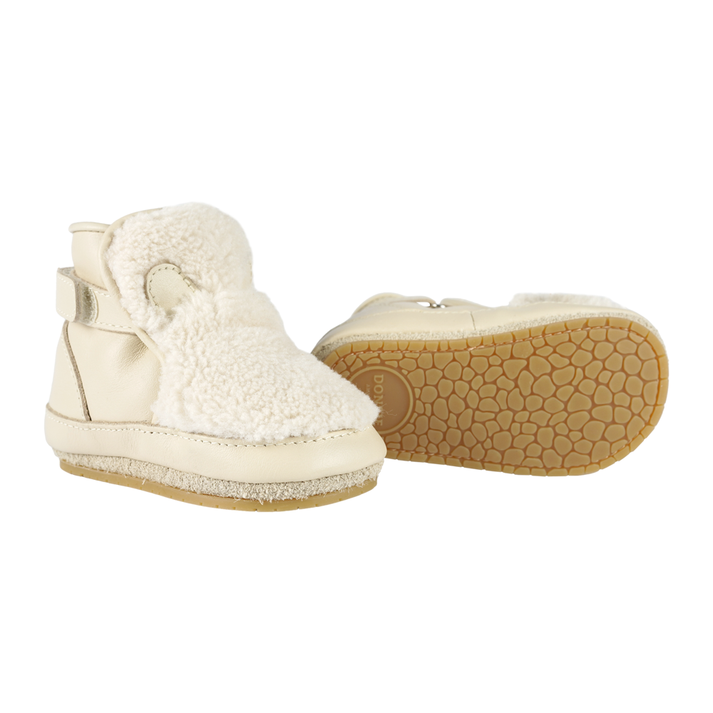 Richy Booties | Polar Bear | Off White Curly Faux Fur