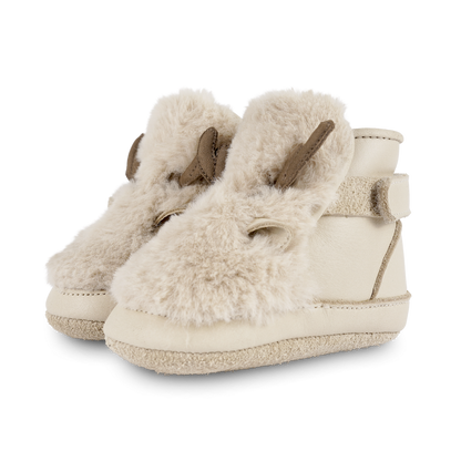 Richy Booties | Reindeer | Light Beige Soft Faux Fur