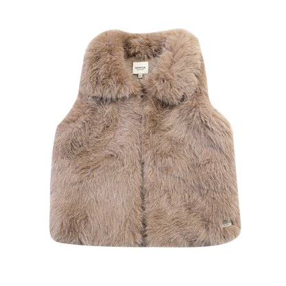 Roswita Gilet | Taupe Teddy