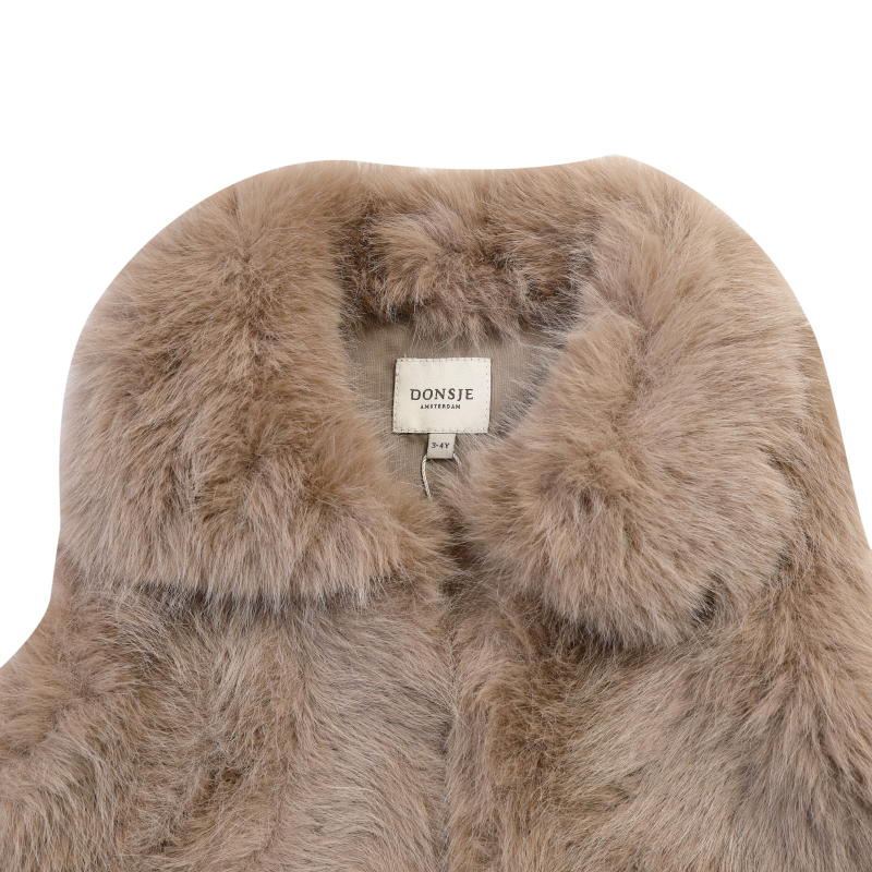 Roswita Gilet | Taupe Teddy