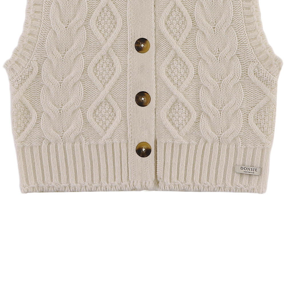 Landien Merino Wool Vest | Crispy White