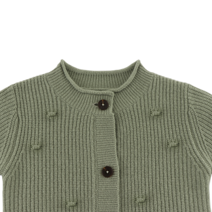 Marloes Merino Wool Cardigan | Desert Green