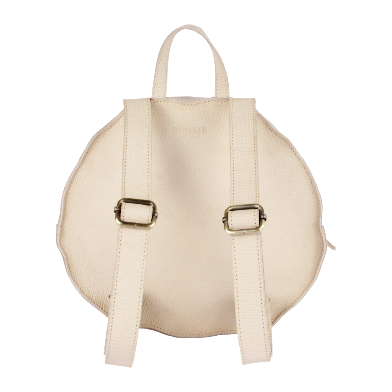 Seafo Schoolbag | Sand Dollar | Cream Scored Leather