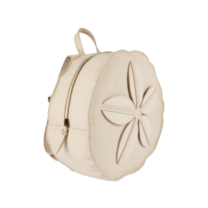 Seafo Schoolbag | Sand Dollar | Cream Scored Leather