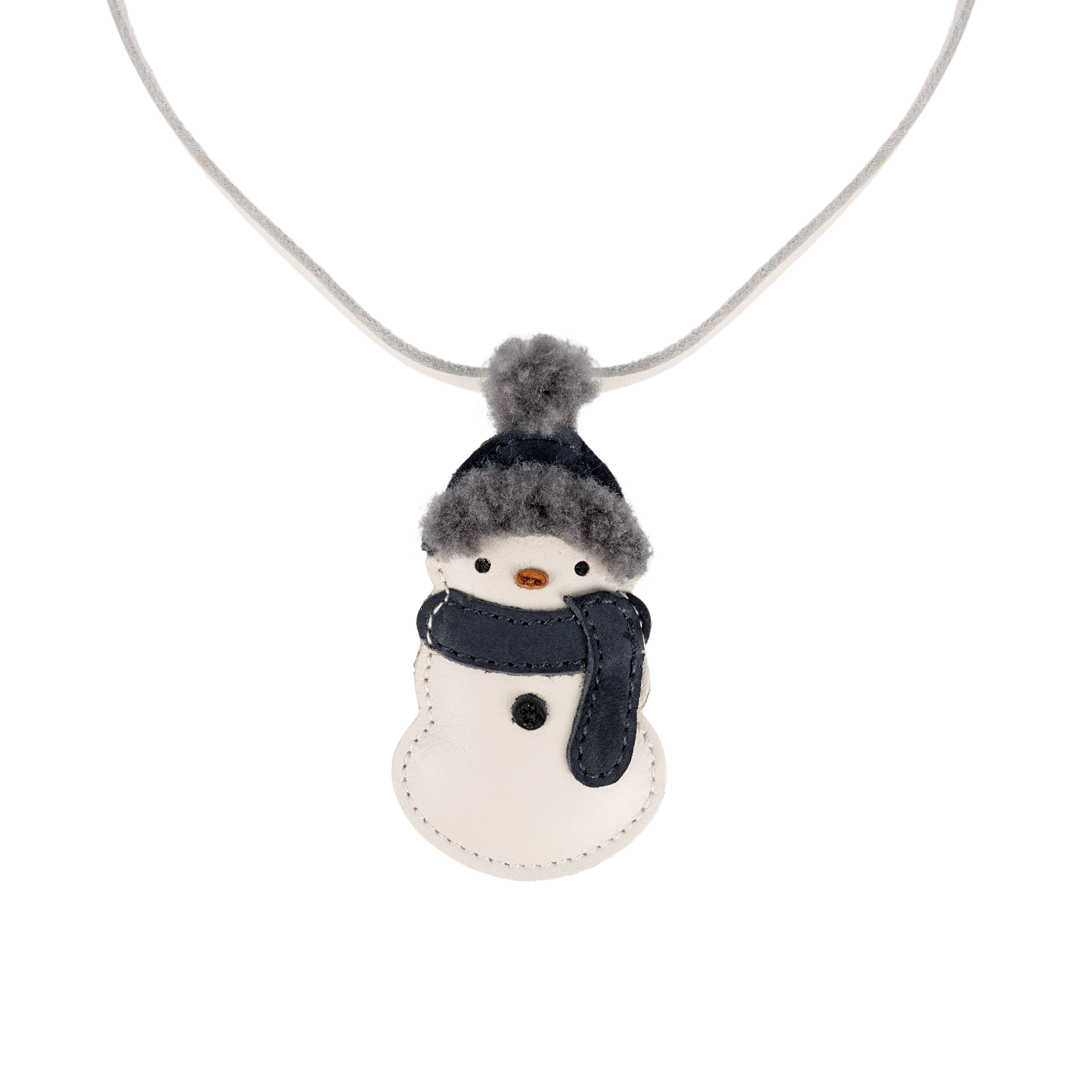 Taaro Necklace | Snowman | Off White Leather