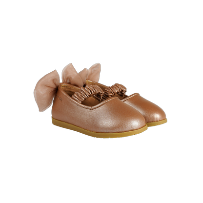 Taatie Ballerinas | Clay Metallic Leather