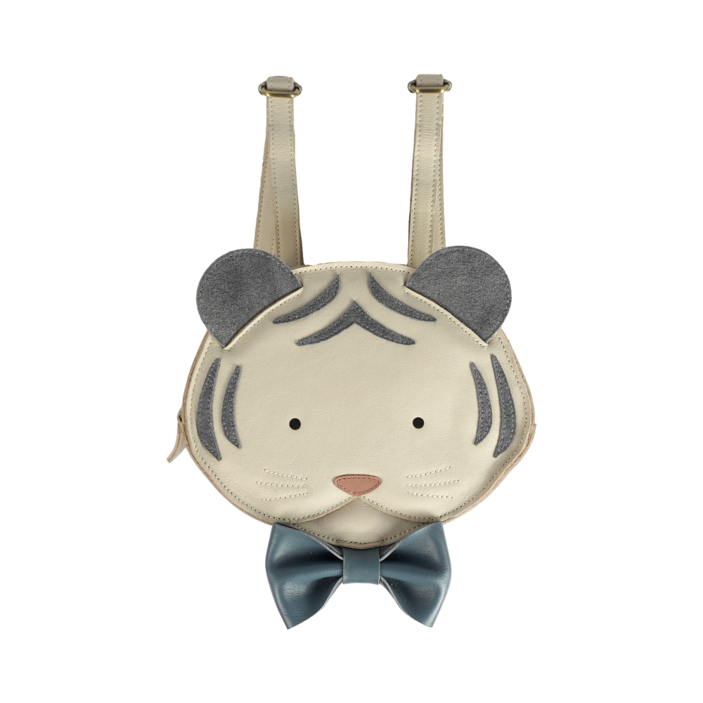 Tendo Backpack | Festive White Tiger | Cream Leather