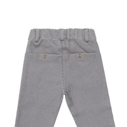 Tettono Trousers | Cloudy Grey - White Striped