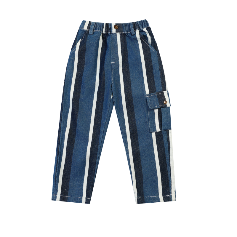 Theoule Trousers | Vintage Blue - White Striped
