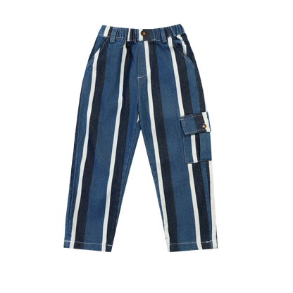 Theoule Trousers | Vintage Blue - White Striped