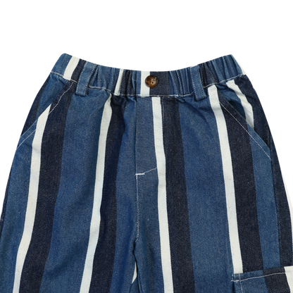 Theoule Trousers | Vintage Blue - White Striped