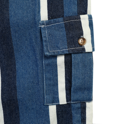 Theoule Trousers | Vintage Blue - White Striped