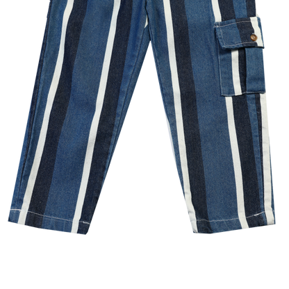 Theoule Trousers | Vintage Blue - White Striped