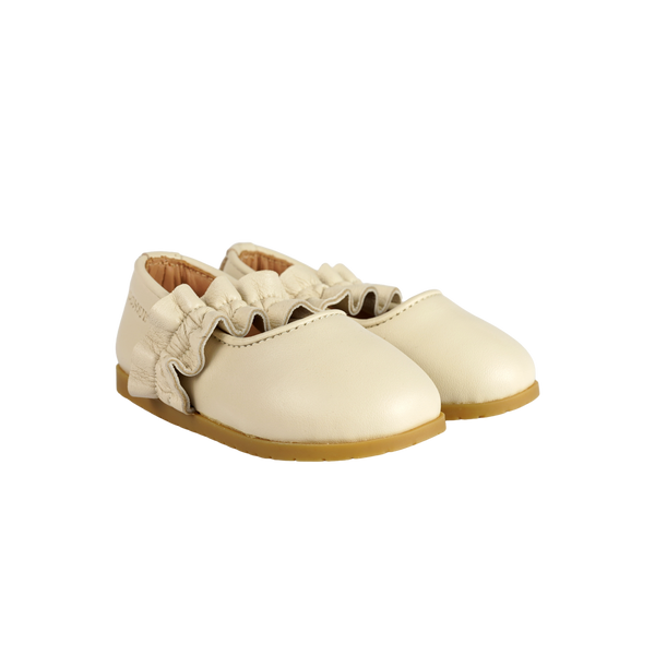 Tiffie Ballerinas | Cream Leather