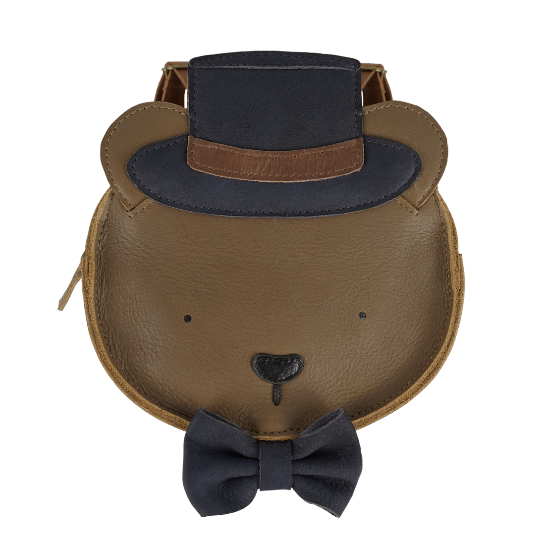 Tishi Schoolbag | Bear | Cognac Classic Leather