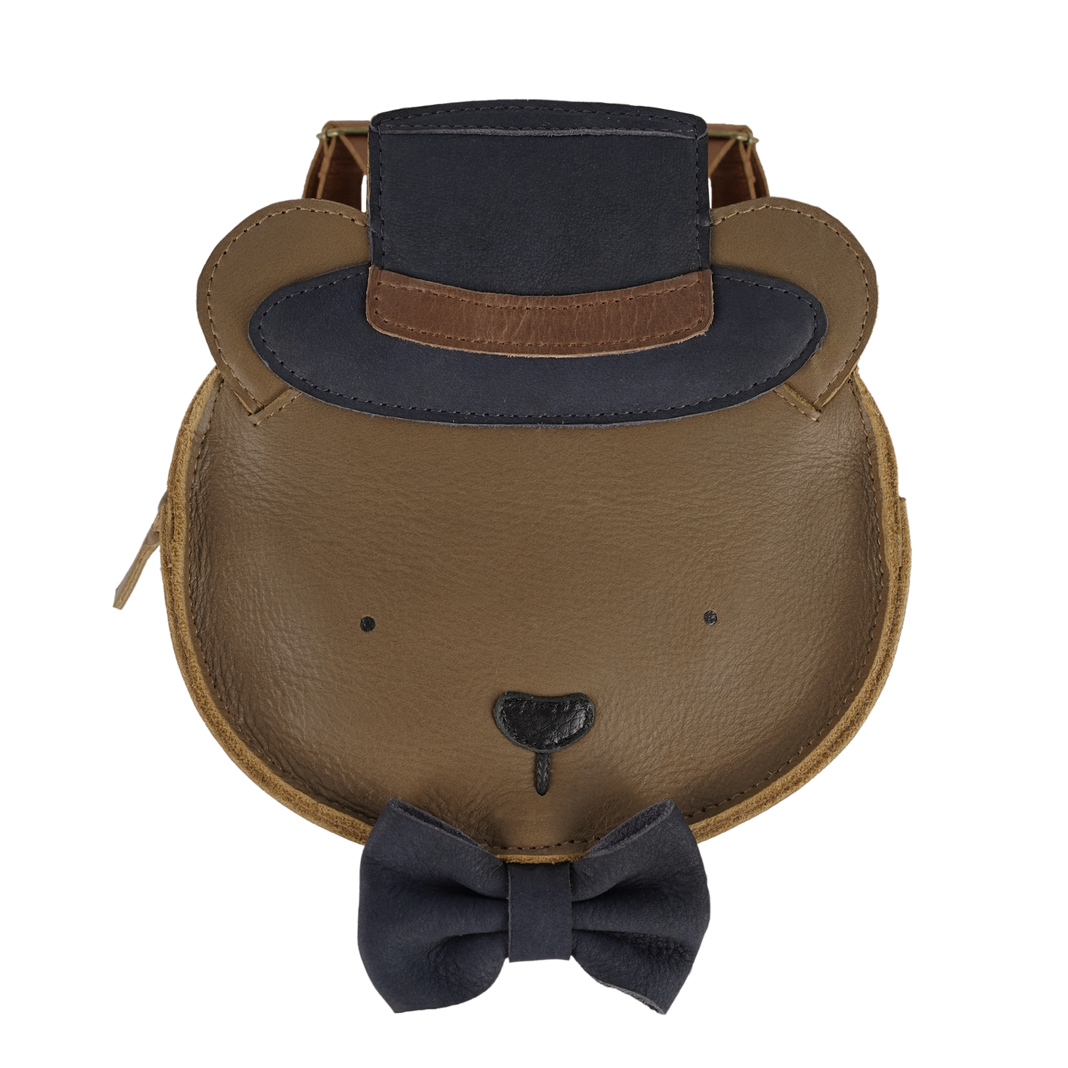 Tishi Schoolbag | Bear | Cognac Classic Leather