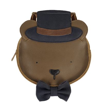 Tishi Schoolbag | Bear | Cognac Classic Leather