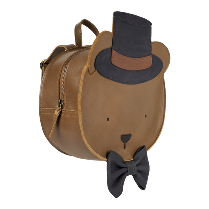 Tishi Schoolbag | Bear | Cognac Classic Leather