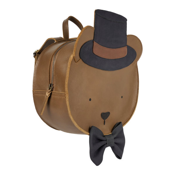 Tishi Schoolbag | Bear | Cognac Classic Leather