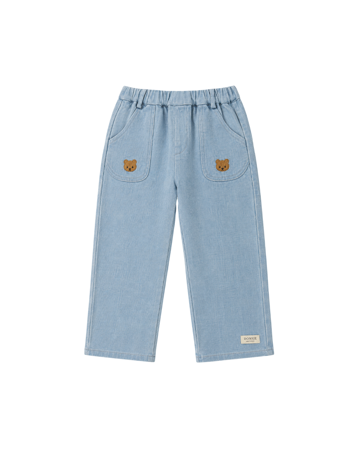 Kassim Denim Trousers | Bear | Ice Blue