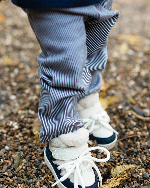 Teijs Trousers | Cloudy Grey - White Striped