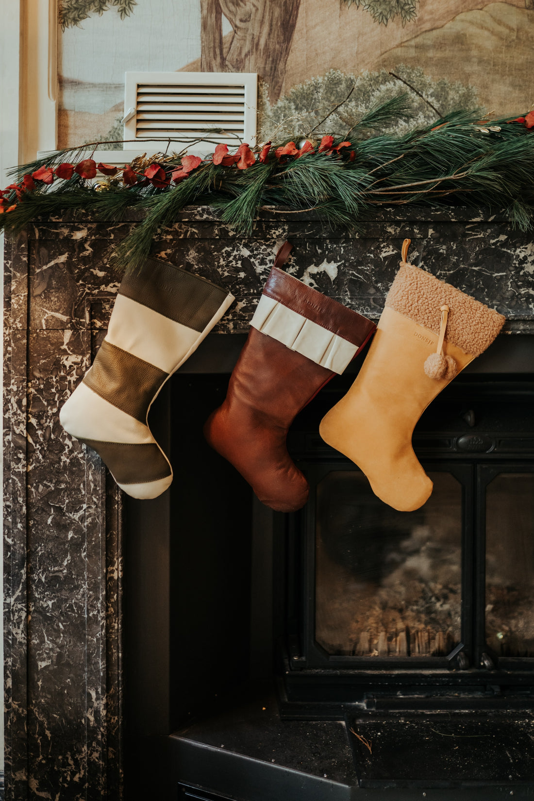 Xmas Stocking | Olive Leather