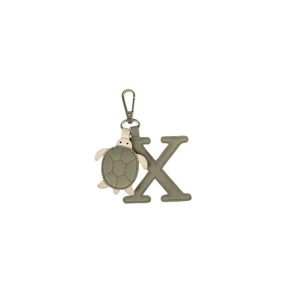 Alphabet Keychain Large | X | Stone Nubuck