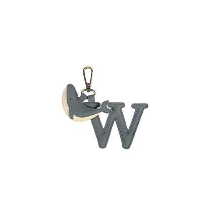 Alphabet Keychain Large | W | Petrol Nubuck