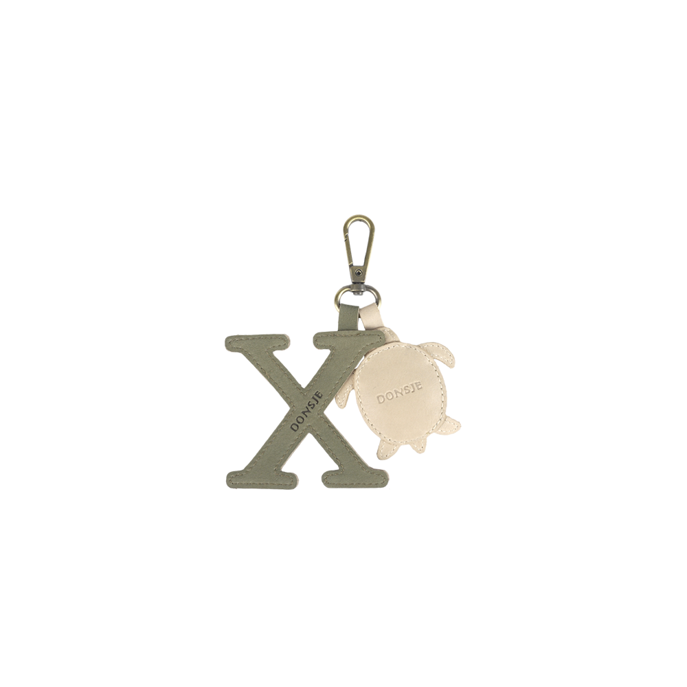 Alphabet Keychain Large | X | Stone Nubuck