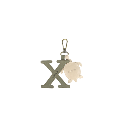 Alphabet Keychain Large | X | Stone Nubuck