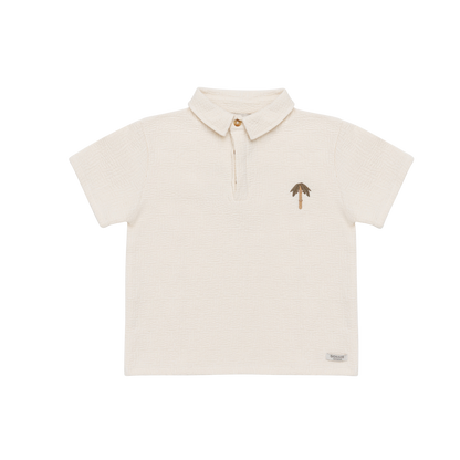 Wouti Shirt | Palm Tree | Warm White