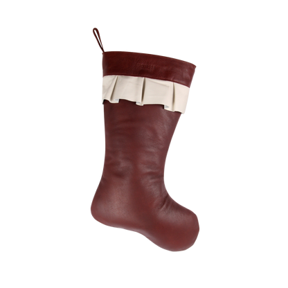 Xmas Stocking | Burgundy Classic Leather