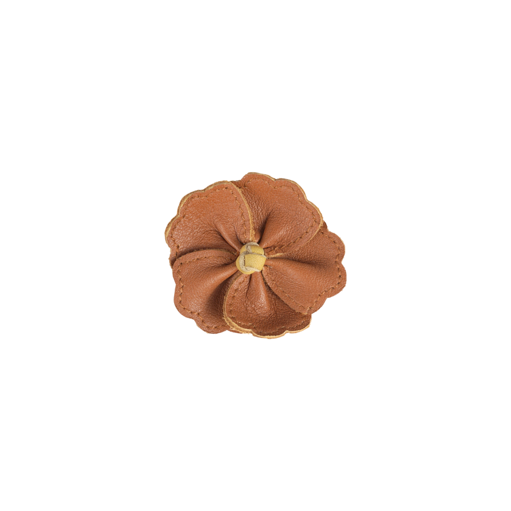 Zaza Fields Hairclip | Hibiscus | Maple Leather