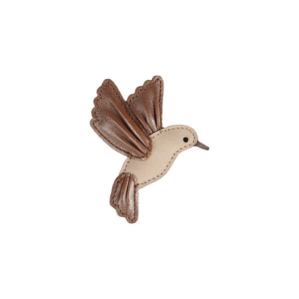 Zaza Sky Hairclip | Hummingbird | Clay Metallic Leather – Donsje