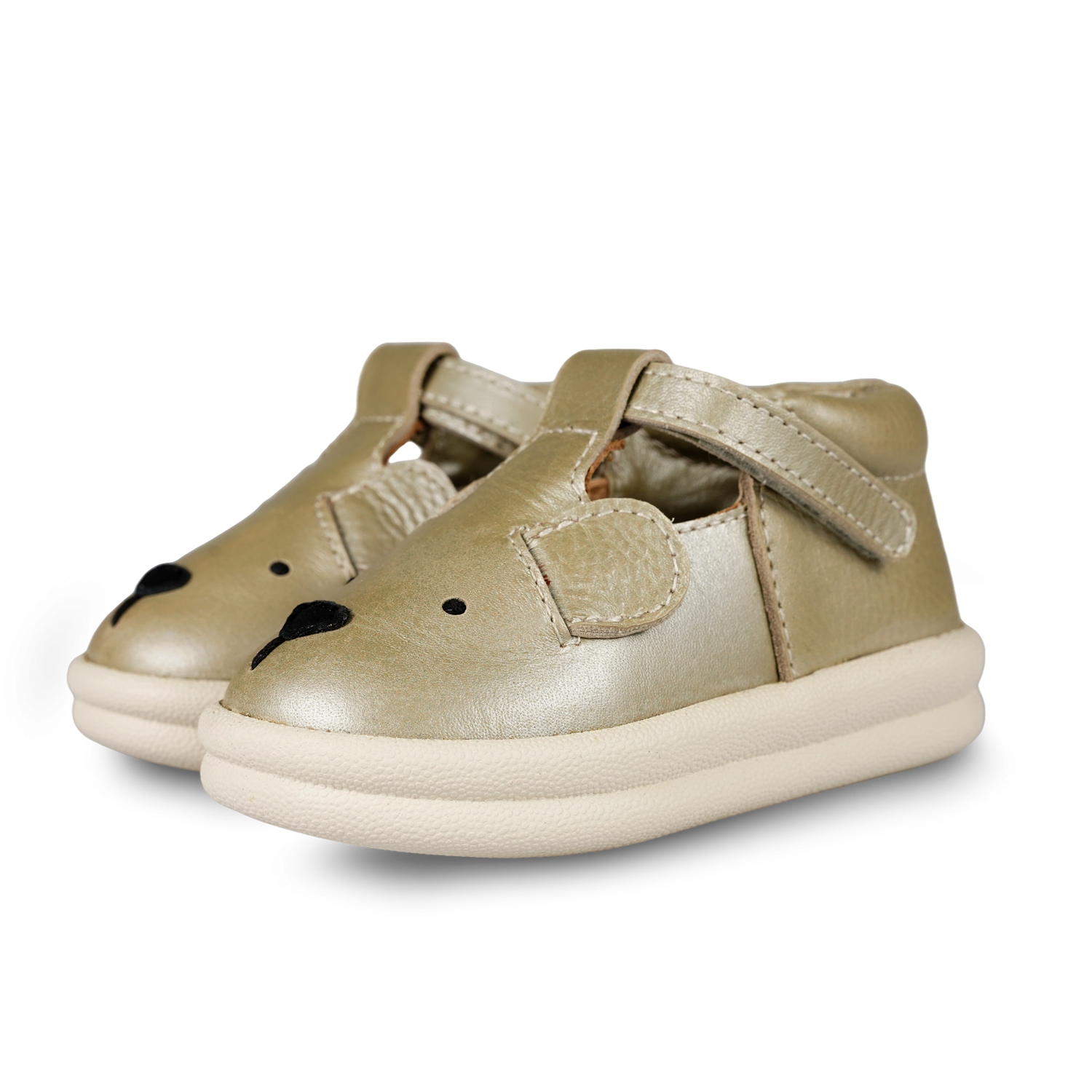 Zilpa Shoes | Bear | Champagne Metallic Leather