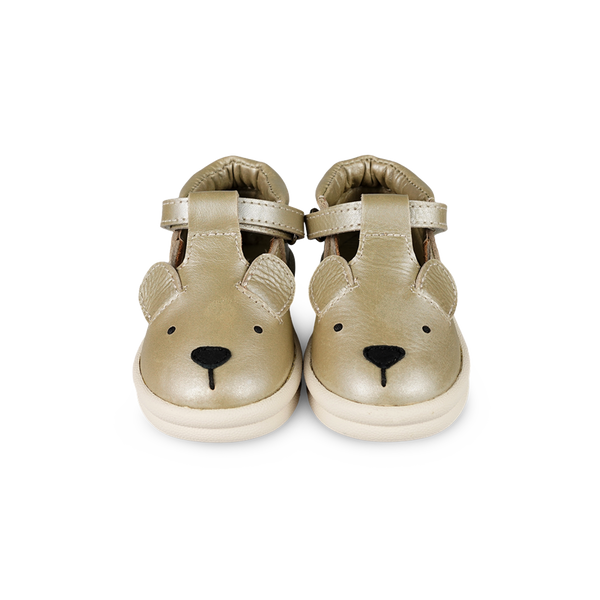 Zilpa Shoes | Bear | Champagne Metallic Leather