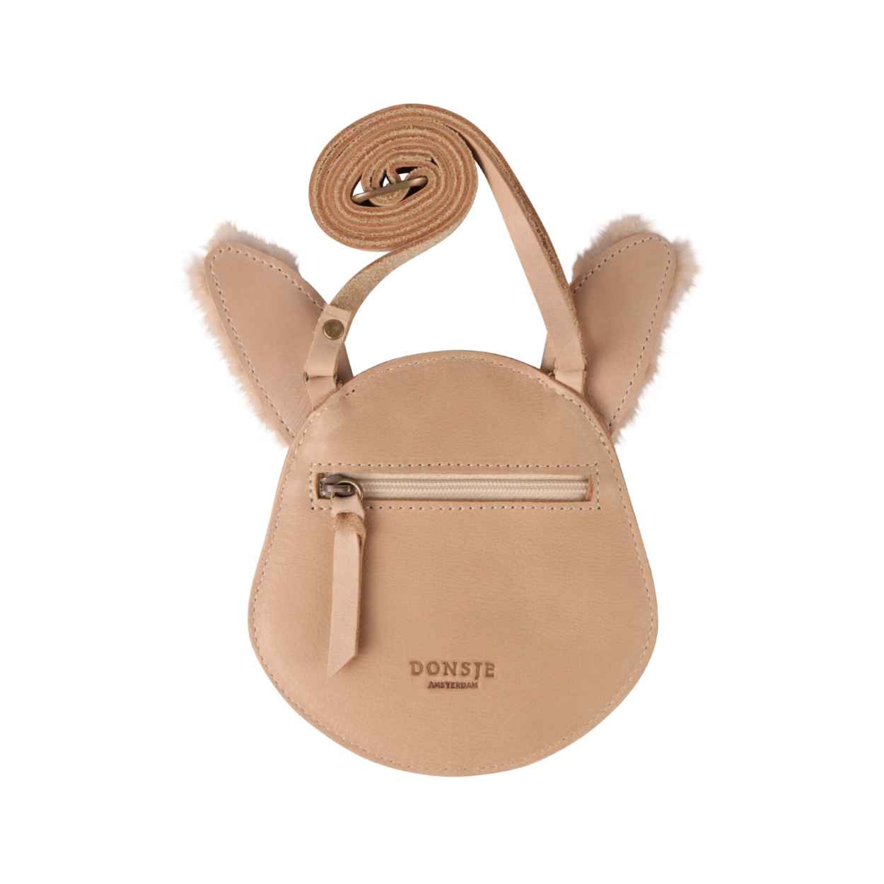 Britta Exclusive Purse Fluffy Bunny Light Rust Leather Donsje Amsterdam