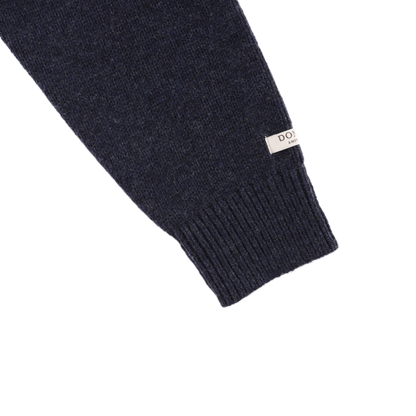 Denn Merino Wool Sweater | Snowman | Blue Marine Melange