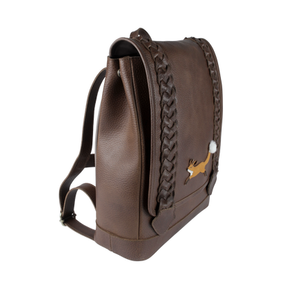 Hikey Schoolbag | Fox | Brown Grain Leather
