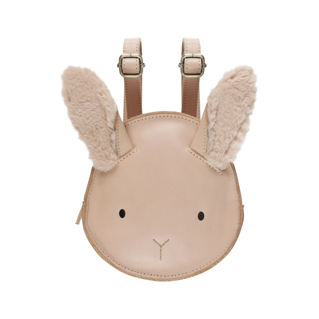 Kapi Exclusive Backpack | Fluffy Bunny | Light Rust Leather