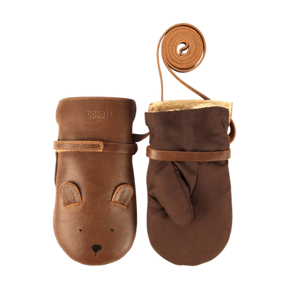 Kapi Classic Mittens | Bear | Cognac Classic Leather