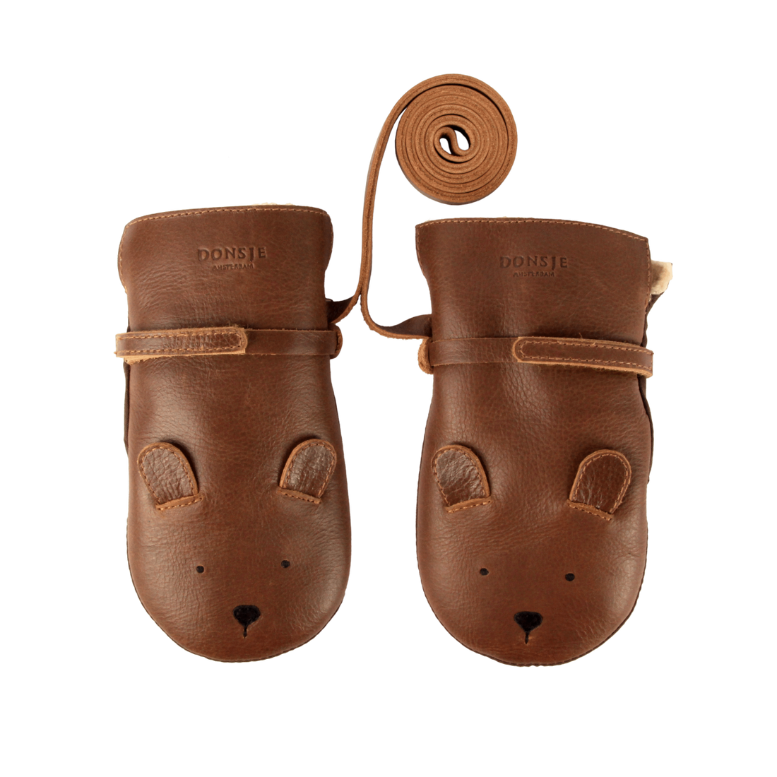 Kapi Classic Mittens | Bear | Cognac Classic Leather