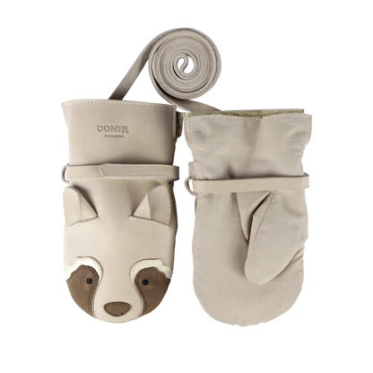 Kapi Special Mittens | Raccoon | Ivory Classic Leather