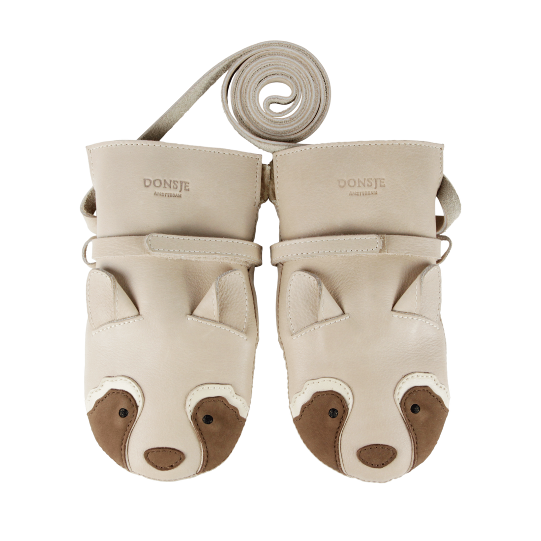 Kapi Special Mittens | Raccoon | Ivory Classic Leather