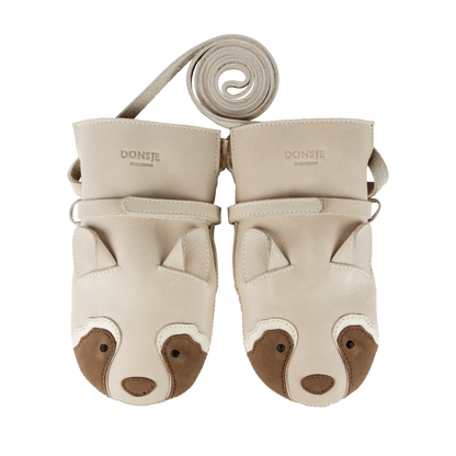 Kapi Special Mittens | Raccoon | Ivory Classic Leather