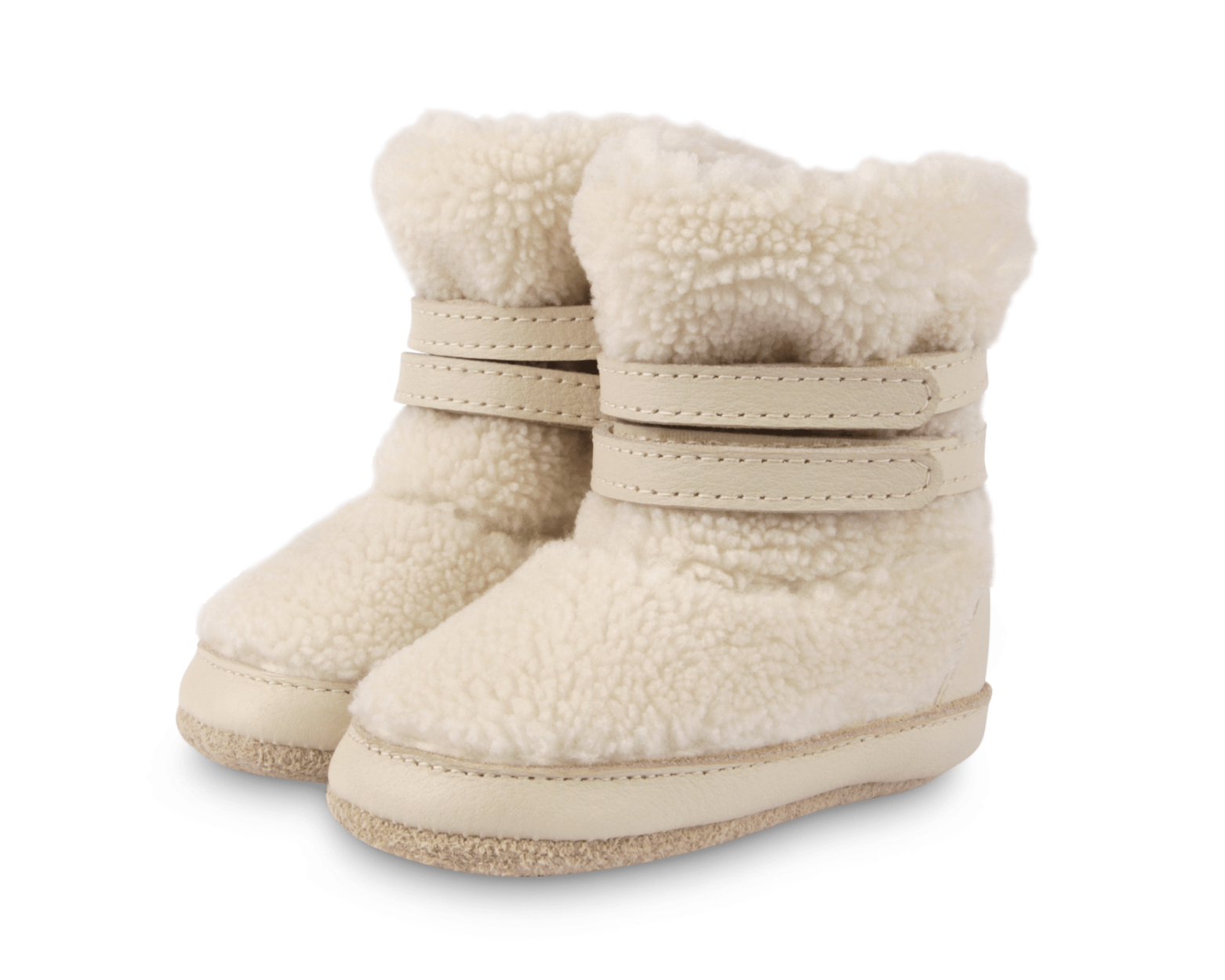 Larisso Booties | Off White Curly Faux Fur