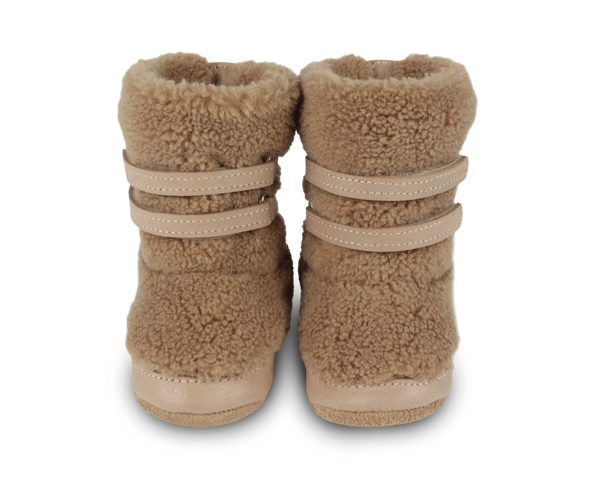 Larisso Booties | Light Maple Curly Faux Fur