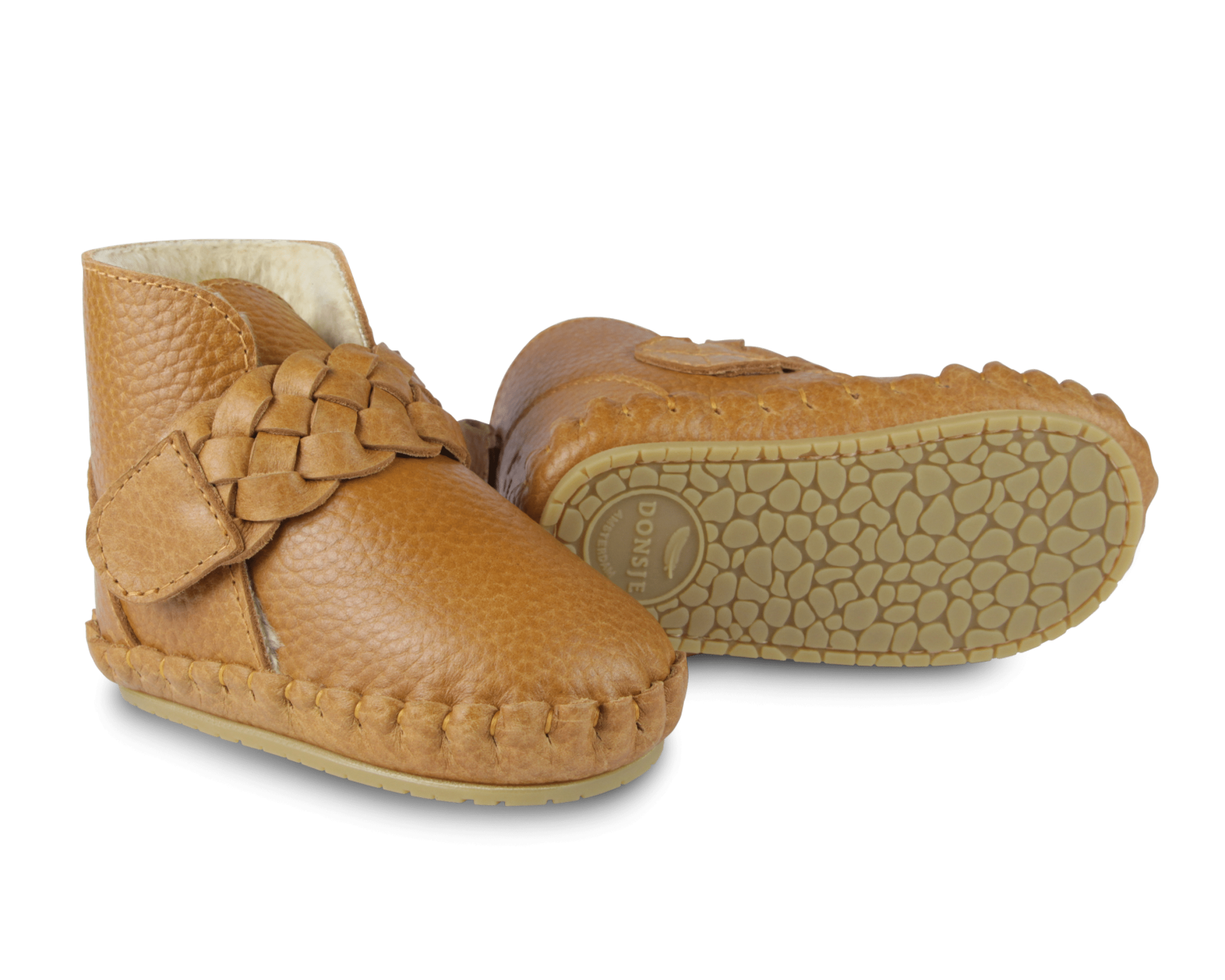 Mace Booties Toast Grain Leather Donsje Amsterdam