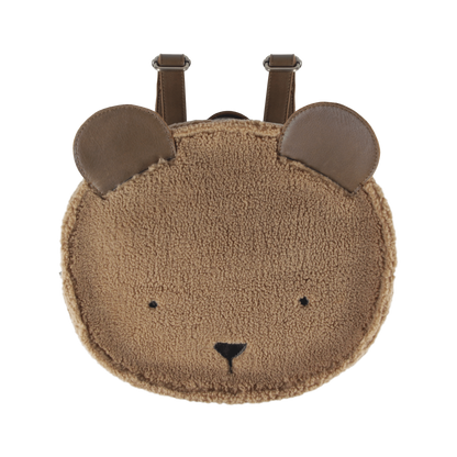 Paui Schoolbag | Bear | Light Maple Curly Faux Fur