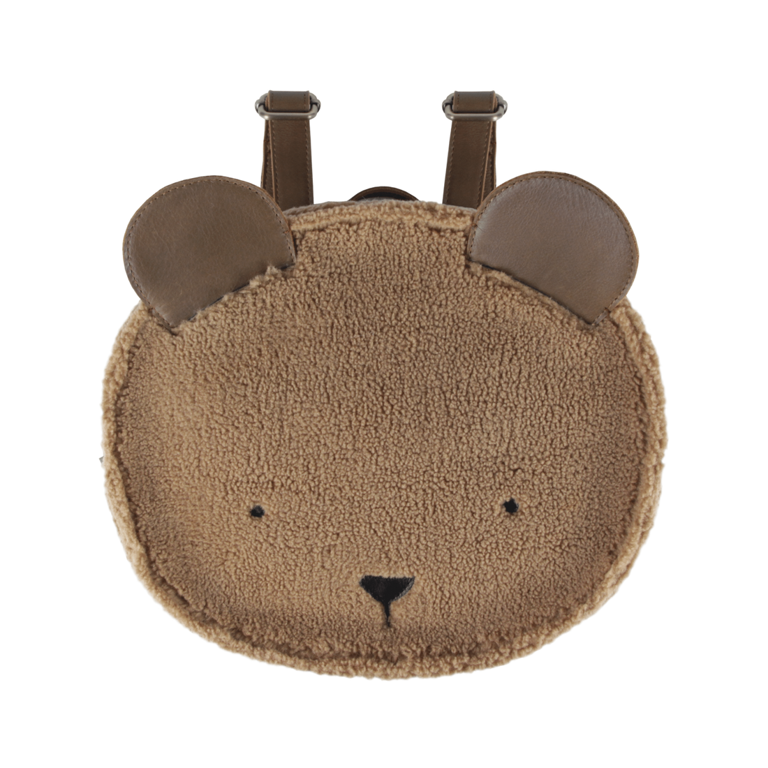 Paui Schoolbag | Bear | Light Maple Curly Faux Fur